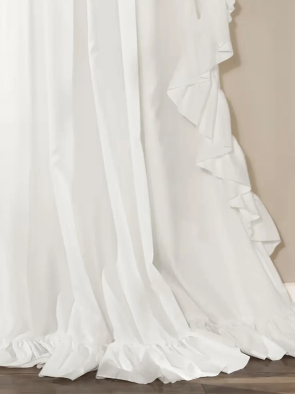 Lush Decor Reyna Ruffle Window Curtain Set, Pair, 54